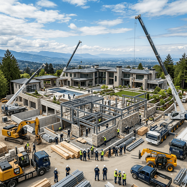 The Reward: High-margin builds with highly cooperative clients. A massive luxury residential estate under construction with perfect workflows.