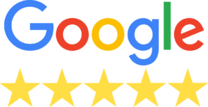 Google logo with five stars